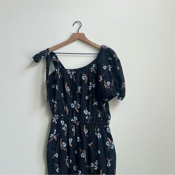 Rebecca Taylor Natalie Jumpsuit Silk One Shoulder Blue Floral Coquette feminine - Picture 7 of 16